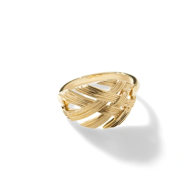 John Hardy Bamboo Woven Ring Rg50103 In Multicolor