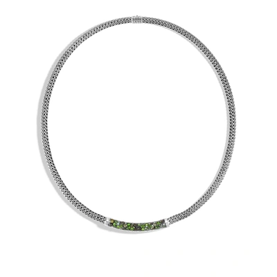 John Hardy Classic Chain Station Necklace In Green Tourmaline