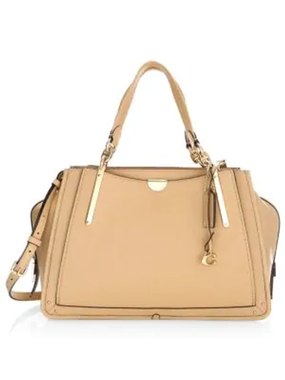 Coach Dreamer Leather Satchel In Nude
