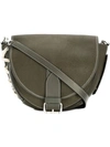 Jw Anderson Leather Saddle Bag In Khaki