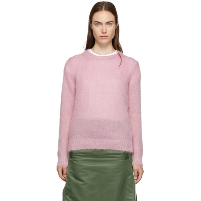 Moncler Logo-patch Sweater In 516 Blush