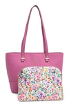 Nanette Lepore Brielle Tote Bag & Dome Pouch In Mavelous/ Ditsy Floral