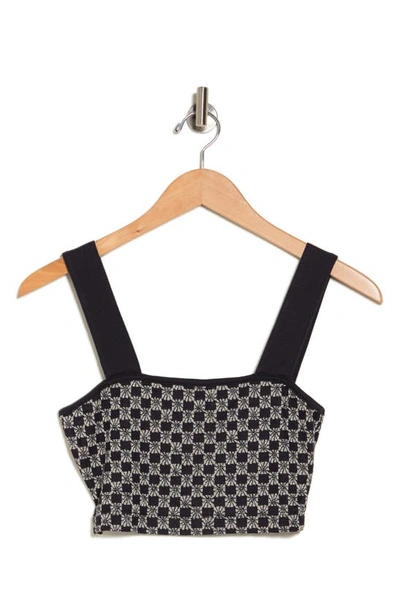 Billabong Check Me Out Crop Sweater Tank In Black Pebble