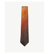 Richard James Ombre Satin Silk Tie In Orange