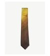 Richard James Ombre Satin Silk Tie In Old Gold