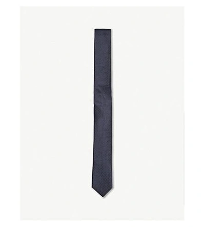 The Kooples Spotted Silk Tie In Nav01