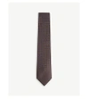 Charvet Silk Square Pattern Tie In Brown