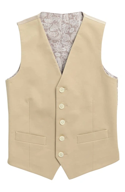 Ralph Lauren Kids' Classic Stretch Cotton Vest In Brown