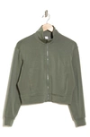 Yogalicious Softlite Scuba Zoie Crop Jacket In Agave Green