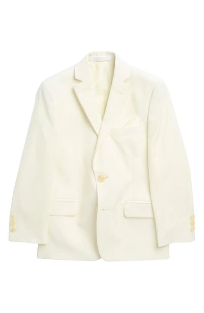 Ralph Lauren Kids' Classic Notch Lapel Wool Blend Sport Coat In White