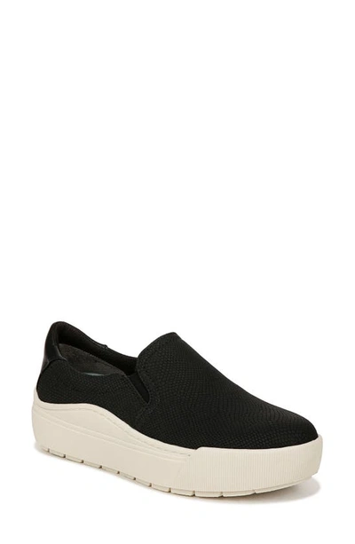 Dr. Scholl's Time Off Slip-on Sneaker In Black Faux Leather