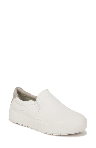 Dr. Scholl's Time Off Slip-on Sneaker In White Faux Leather
