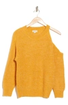 Vigoss Cutout Shoulder Pullover Sweater In Sunflower