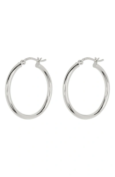 Argento Vivo Sterling Silver Medium Tube Hoop Earrings In Silver