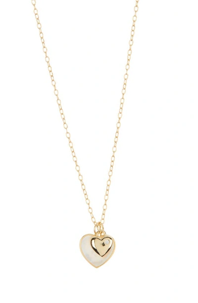Argento Vivo Double Heart Pendant Necklace In Gold