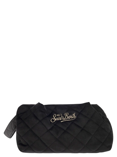 Mc2 Saint Barth Quilted Velvet Clutch Bag