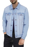 X-ray Slim Washed Denim Jacket In Light Blue