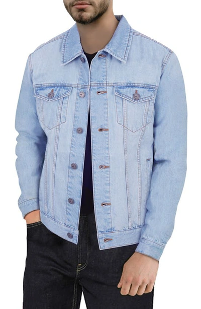 X-ray Slim Washed Denim Jacket In Light Blue