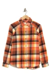 Billabong Best Time Oversize Plaid Cotton Flannel Shirt In Mocha