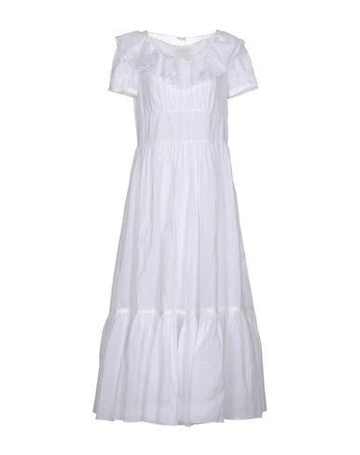 Saint Laurent Long Dresses In White