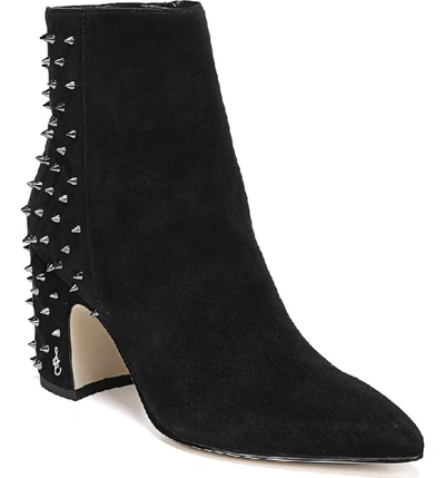 Sam Edelman Heath Suede Stud Booties In Black