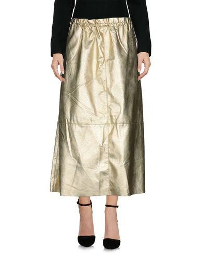 Mm6 Maison Margiela Midi Skirts In Gold