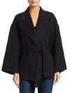 Theory Wool & Cashmere Belted Robe Jacket In Black