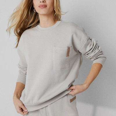 Lunya Silksweats Reversible Pocket Sweatshirt In Gray