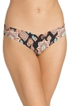 Commando Print Microfiber Thong In Marrakesh