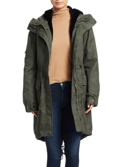 Theory Two-piece Winter Parka In Olive Khaki