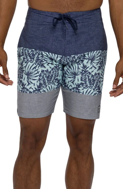 Travis Mathew Swim-up Bar Board Shorts In Heather Dress Blues