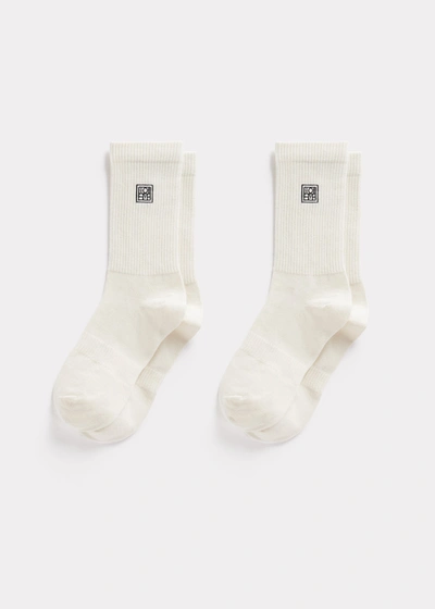 Totême Monogram Socks Macadamia