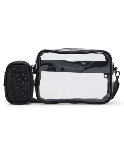 Madden Girl Remi Clear Camera Crossbody In Black