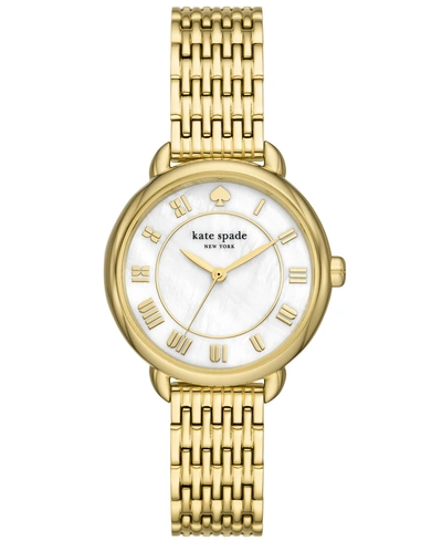 Kate Spade Women's Lily Avenue Three Hand Gold-tone Stainless Steel Watch 34mm
