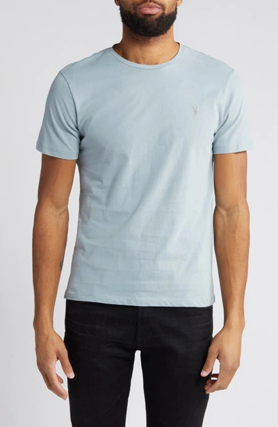Allsaints Brace Tonic Slim Fit Cotton T-shirt In Cerulean Blue