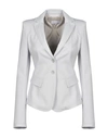 Patrizia Pepe Sartorial Jacket In Light Grey