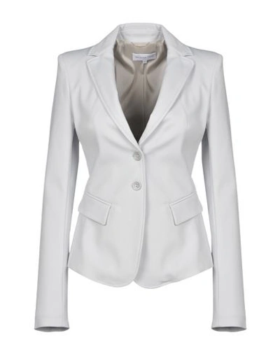 Patrizia Pepe Sartorial Jacket In Light Grey