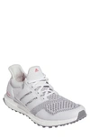 Adidas Golf Ultraboost Spikeless Golf Shoe In Grey/ White/ Preloved Scarlet