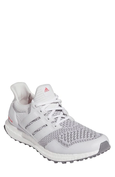 Adidas Golf Ultraboost Spikeless Golf Shoe In Grey/ White/ Preloved Scarlet