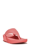 Fitflop Lulu Shimmerlux Flip Flop In Rosy Coral