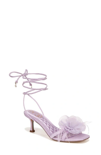 Sam Edelman Pammie Ankle Tie Sandal In Lavender