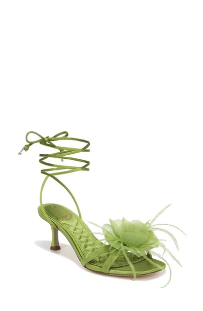Sam Edelman Pammie Ankle Tie Sandal In Tropic Green Se