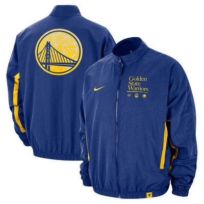 Nike Royal Golden State Warriors Courtside Vintage Warmup Full-zip Jacket