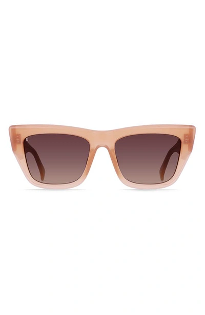 Raen Marza 53mm Square Sunglasses In Papaya / Violet Gradient