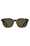 Raen Myles 53mm Round Sunglasses In Huru / Green Polarized