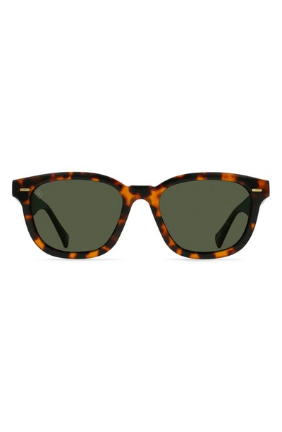 Raen Myles 53mm Round Sunglasses In Huru / Green Polarized