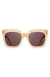 Raen Vine 54mm Oversize Square Sunglasses In Papaya / Violet Gradient