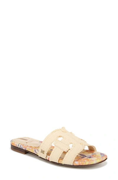 Sam Edelman Bay Fray Slide Sandal In Wheat Basket Weave