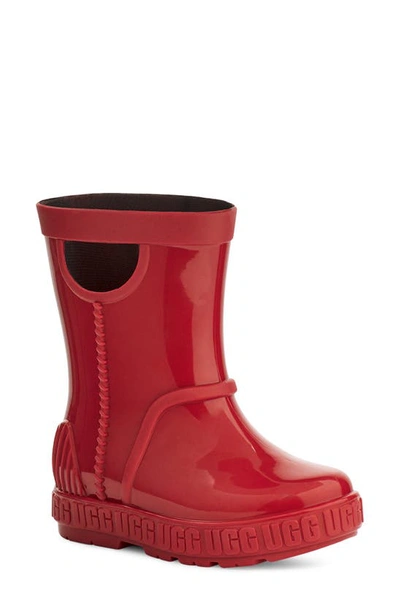 Ugg Kids' Drizlita Waterproof Rain Boot In Samba Red