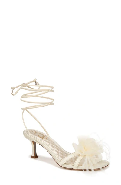 Sam Edelman Pammie Ankle Tie Sandal In Pearl Ivory